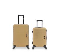 Lot de 2 Valises Rigides Taille Moyenne et Cabine WAGRAM BEIGE
