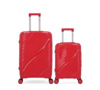 Lot de 2 Valises Rigides Taille Moyenne et Cabine XS LYRA ROUGE