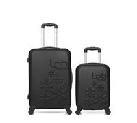 Lot de 2 Valises Rigides Taille Moyenne et Cabine XXS ELEONOR NOIR