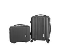 Lot de 2 valises - TRAVEL'S/Bari - Taille (1 Valise cabine : 55cm / 1 Valise EASYJET : 45cm) - ABS - NOIR