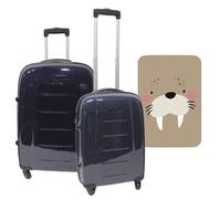 Lot de 2 valises Trolley avec Housse de Protection 'Believer', Multicolore, Valises à 4 Roues et avec Housse de Protection