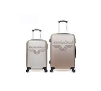 Lot de 2 valises weekend et cabine chelsea - beige