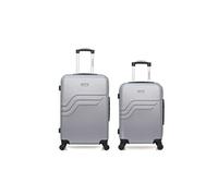 Lot de 2 valises weekend et cabine queens - gris