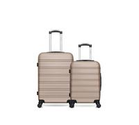 hero - lot de 2 valises weekend et cabine renoso - beige beige