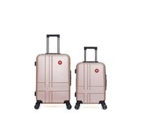 - lot de 2 - valises weekend et cabine uster - rose dore