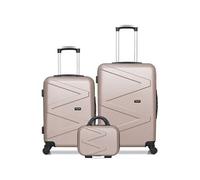 - lot de 2 valises weekend et cabine + vanity amazone - rose dore