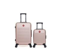 - lot de 2 - valises weekend et cabine xxs wil - rose dore