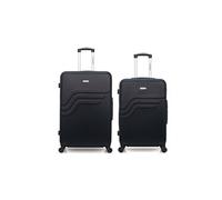 Lot de 2 valisess rigides grand format 75cm et valise weekend 65cm queens - noir