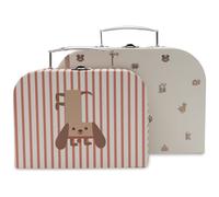 Lot De 2 Valisettes Animal Friends Ecru, Orange, Marron TU