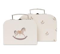 Lot De 2 Valisettes Nostalgic Ride Ecru, Maron TU