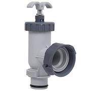 Lot de 2 valves à piston de piscine en polypropylène robuste pour piscine hors sol avec tuyau de 38 mm de diamètre et raccord fileté de 59 mm, compatible avec les piscines Bestway et Intex