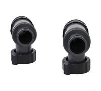 Lot de 2 valves à piston de rechange pour pompe de filtre de piscine Intex - Valve d'arrêt avec adaptateur de tuyau de 3,8 cm et raccord fileté de 6,3 cm pour accessoires de piscine hors sol