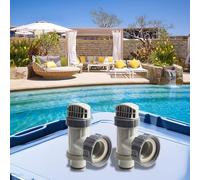 Lot de 2 valves à piston Intex avec kit de rechange complet, adaptateur de filtre de piscine, avec joints toriques de tuyau, rondelles étapes, conception facile à ouvrir/fermer, pour piscine hors sol
