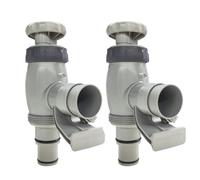 Lot de 2 valves à piston pour piscine hors-sol 2 en 1 - Accessoires de piscine pour piscine Intex/Bestway/Coleman - Robinet d'arrêt pour piscine hors sol
