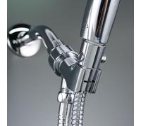 Lot de 2 valves d'arrêt pour pommeau de douche ABS avec fonction pause - Valve de contrôle du débit d'économie d'eau pour douchette à main - Argenté - 2,6 x 4 x 2 cm