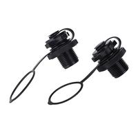 Lot de 2 valves de gonflage rapide unidirectionnelles en plastique ABS haute densité avec capuchon anti-fuite pour radeau gonflable, canot pneumatique, accessoires de bateau de