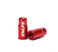 Lot de 2 valves de pneu en aluminium pour chambre à air de vélo de route pour éviter les fuites d'air et (rouge)