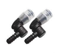 Lot de 2 valves de rechange en silicone pour sac d'hydratation, buse anti-fuite à 360 degrés, embout buccal doux pour camping, randonnée, vélo, course à pied (noir)