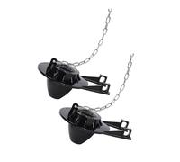 Lot de 2 valves de vidange de toilettes universelles avec couvercle à clapet, bouchons de rechange pour réservoirs d'eau, valves de chasse d'eau avec chaîne en acier inoxydable