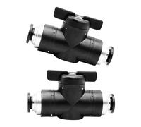 Lot de 2 valves pneumatiques rondes à pousser pour connecter les raccords pour un contrôle fluide des flux d'air et une connexion étanche Flux d'air efficace