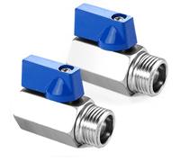 Lot de 2 vannes à boisseau sphérique 1/2" AG x 1/2" IG Mini vanne sphérique d'arrêt