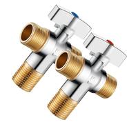 Lot de 2 vannes d'arrêt quart de tour 1/2" PexF1807 OD Compression pour toilettes et robinets Utilisation quotidienne décontractée Appareils de plomberie