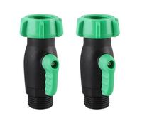 Lot de 2 vannes d'arrêt solides pour tuyau d'arrosage anti-fuite avec poignée ergonomique pour adaptateur de tuyau d'eau de bateau