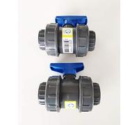 Lot de 2 Vannes modèle 2020 Interplast 32mm à coller double union démontable 3,2cm / 32 mm PN16 PVC PRESSION