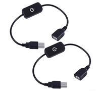 Lot de 2 variateurs d'intensité en ligne USB pour contrôle de l'éclairage compatible avec les bandes LED et les lampes de bureau avec puissance de sortie 5 V 4 A