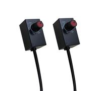 Lot de 2 variateurs LED 0-10 V - Régulateur de luminosité en continu - Interrupteur rotatif pour ballast électronique à intensité variable - Noir