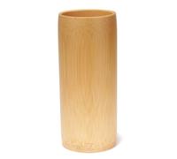 Lot de 2 vases à fleurs en bambou - Marron carbonisé - 20,3 cm