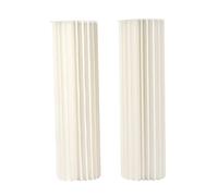 Lot de 2 vases blancs - Colonnes géométriques pour mariage - Présentoir pliable - Colonnes en papier - Colonnes en carton pour décoration de fête, jardin, mariage - Capacité de charge : 50 kg