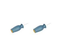 Lot de 2 vases de cimetière amovibles sur piquet pour pelouse tombe, jardin, bleu
