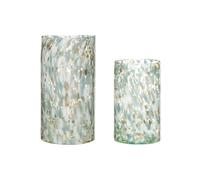 Lot de 2 vases en verre bleu, à poser - Hübsch, Libra - Ø17 cm H28 cm