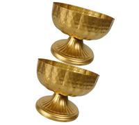 Lot de 2 vases vintage en fer pour décoration d'intérieur et d'événement élégant