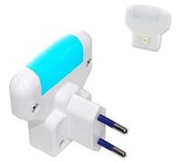 Lot De 2 Veilleuses LED FISHTEC Lumière Bleue Douce Sur Prise Interrupteur ON/OFF Faible Consommation 1 W Compactes Bleu G