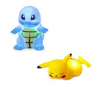 Lot De 2 Veilleuses Pokemon Pikachu Carapuce Lampe Veilleuse de nuit / Lampe de chevet LED