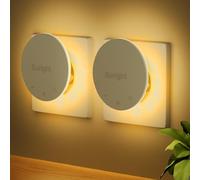 Suright Veilleuse Enfant [Lot de 2], Lampe de nuit avec Détecteur de Mouvement, Rétroéclairage et Luminosité Réglable 3 Modes, 2700K, Contrôle Tactile, pour Couloir, Chambre, Cuisine,Salon, Escaliers