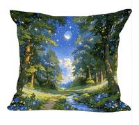 Lot de 2 Velours Housses de Coussins, 35x35cm, Velours Doux Canapé Housse Coussin, ForêT De RêVe, Cushion Covers Double Face pour Canapé, pour Salon, Bedding Salle à ou Décoration D'Intérieur ZY4X-634