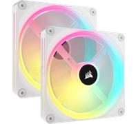 Lot de 2 Ventilateurs de boitier Corsair iCue Link QX RGB - 14cm (Blanc)