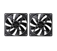 Lot de 2 ventilateurs de boîtier d'ordinateur 92 mm, 4 broches, PWM, haut débit