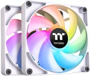 Lot de 2 Ventilateurs de boitier Thermaltake CT RGB - 14cm (Blanc)