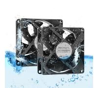 Lot de 2 ventilateurs de refroidissement étanches IP68 haute performance 12 V 80 mm 80 x 80 x 25 mm
