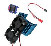 Lot de 2 ventilateurs de refroidissement pour moteurs 540 3660, dissipation de la chaleur efficace de 2000 tr/min pour ventilateur de refroidissement en alliage d'aluminium 1/10 à distance de véhicule