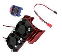 Lot de 2 ventilateurs de refroidissement pour moteurs 540 3660, dissipation de la chaleur efficace de 2000 tr/min pour ventilateur de refroidissement en alliage d'aluminium 1/10 à distance de véhicule