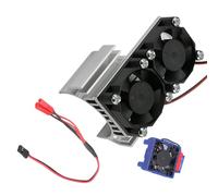 Lot de 2 ventilateurs de refroidissement pour moteurs 540 3660, dissipation de la chaleur efficace de 2000 tr/min pour ventilateur de refroidissement en alliage d'aluminium 1/10 à distance de véhicule