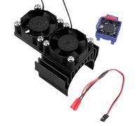 Lot de 2 ventilateurs de refroidissement pour moteurs 540 3660, dissipation de la chaleur efficace de 2000 tr/min pour ventilateur de refroidissement en alliage d'aluminium 1/10 à distance de véhicule