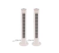 Lot de 2 ventilateurs sur pied | Grande couverture de flux d'air | 3 réglages de vitesse | Design léger et portable | 45 W | 220-240 V/50 Hz | 78 cm de haut | Sans danger pour les enfants et les