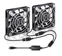 Lot De 2 Ventilateurs Usb Pour Ordinateur 60 Mmx10 Mm 5 V Avec Régulateur De Vitesse Cc Brushless Pour Chargeur,Boîtier Pc,Routeur,Raspberry Pi,Radiateur,Ventilateur De Refroidissement