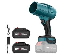 Lot de 2 ventilateurs violents pour batterie Makita 18 V, 1050 W, turbo jet, sans brosse, portable sans fil, 32000 tr/min, mini ventilateur pour PC, voiture, canapé (batterie 4000 mAh x 2)